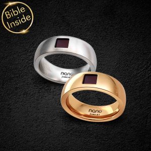 Christian Ring for Women with Intricate Design and Holy Bible Inside My Nano Jewelry